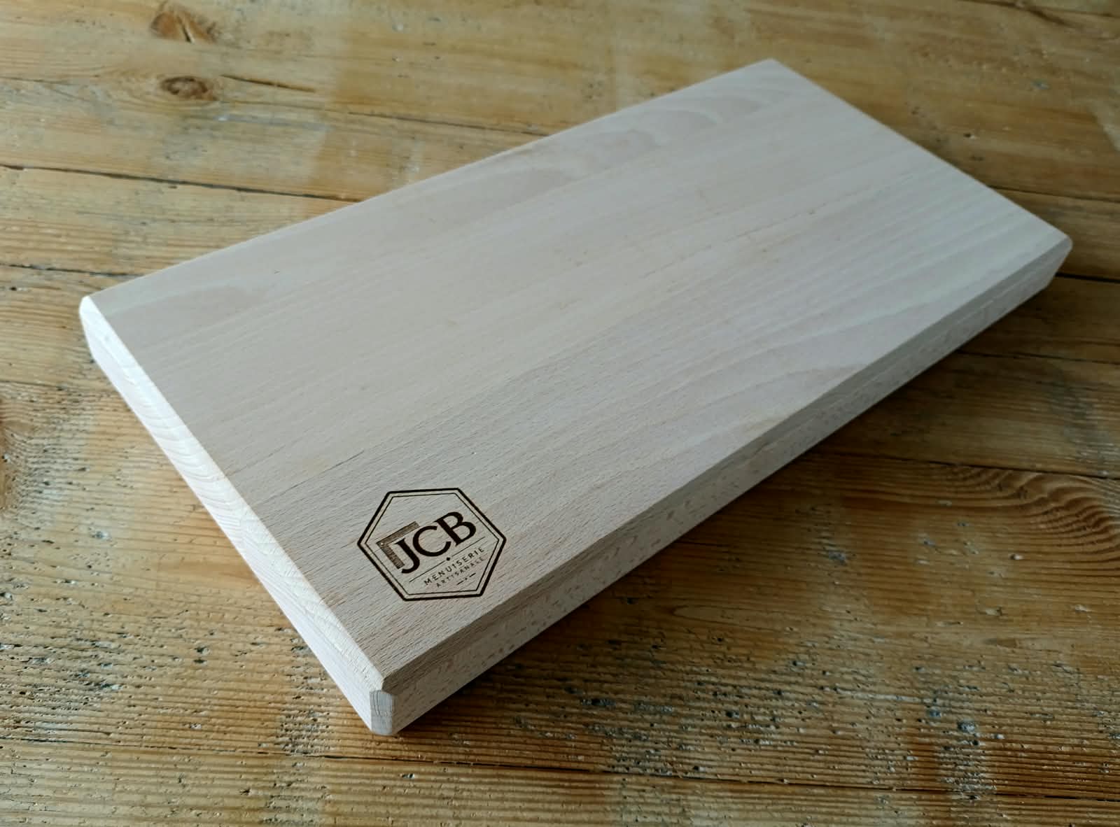 Plateau rectangulaire Hêtre, détail grain